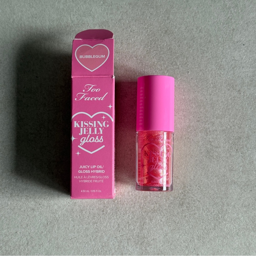 Too Faced Kissing Jelly Gloss Bubblegum Juicy Lip Oil Gloss Hybrid